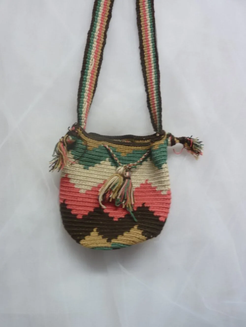 Small Bag Wayuu Mochila Bucket Boho Colombia Rioacha Multi color